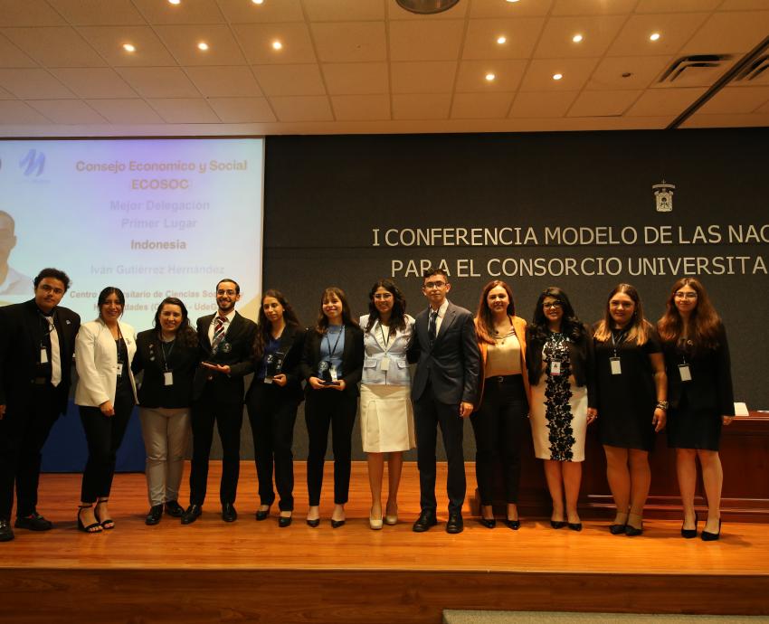 Gana UdeG primeros premios de la primera Conferencia Modelo de las Naciones Unidas para el Consorcio Universitario de Jalisco