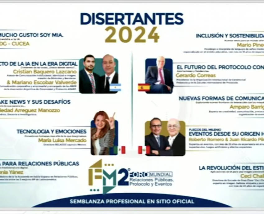 Abordarán el tema de la Inteligencia Artificial en las relaciones públicas y el protocolo 