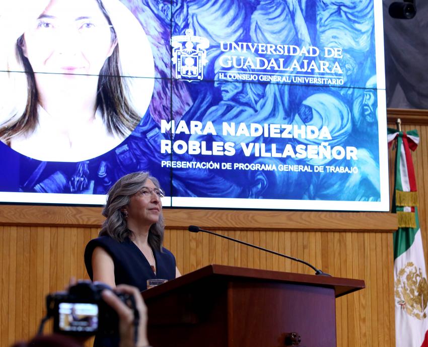 Presenta la doctora Mara Robles Villaseñor su plan de trabajo ante al CGU