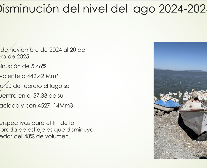 Prevén recuperación del nivel del Lago de Chapala para finales del temporal 2025