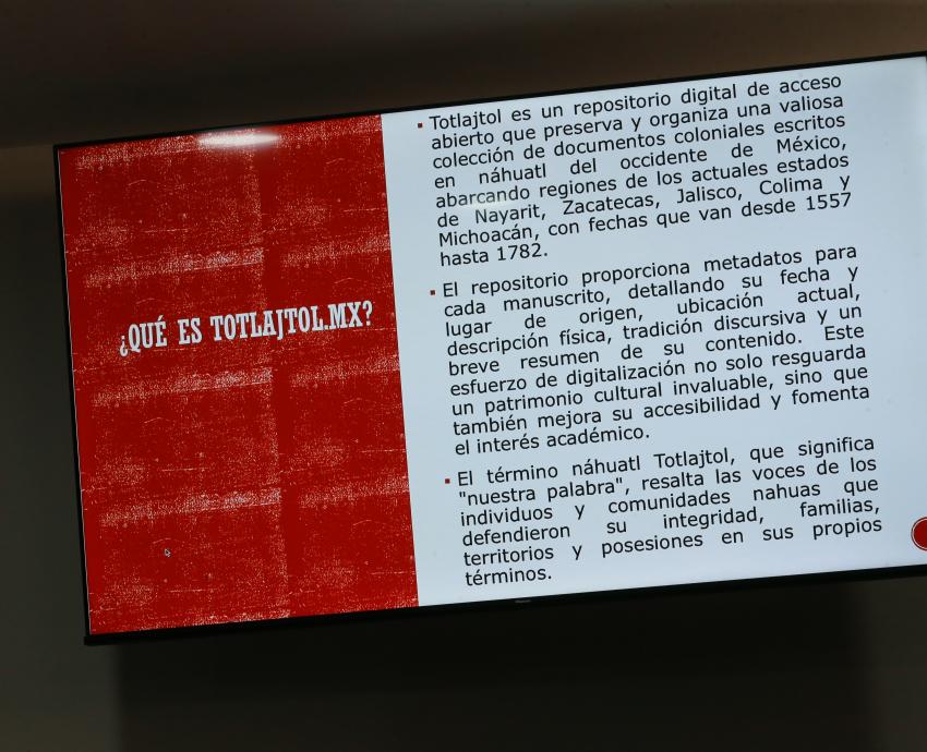 Presentan Totlajtol, repositorio digital de documentos coloniales en náhuatl