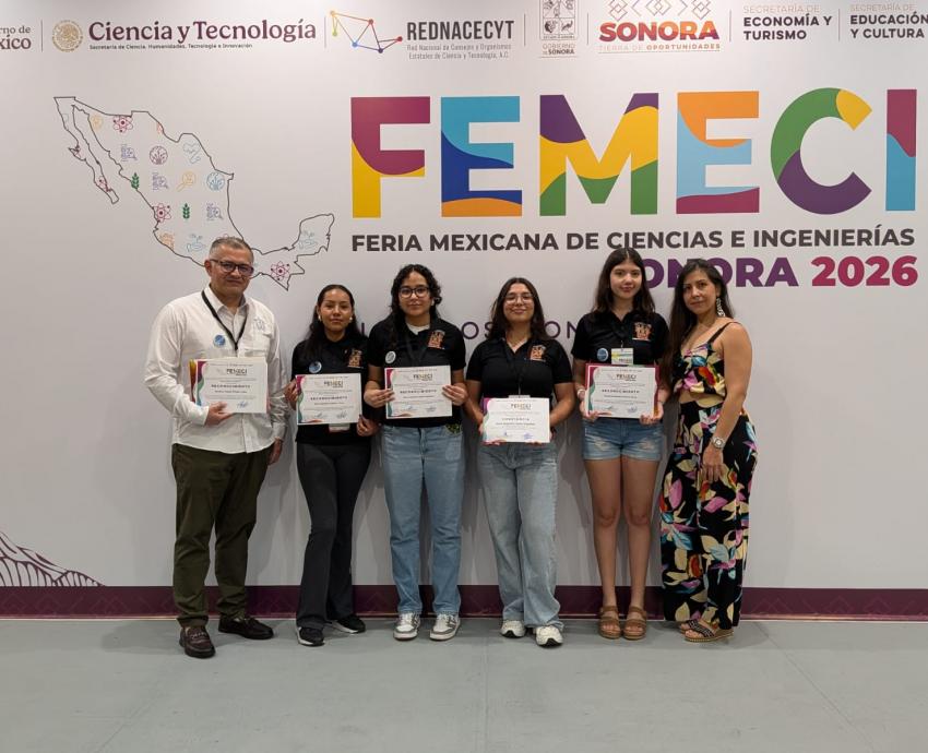 Logran alumnas de la Preparatoria 13 segundo lugar en la Feria Mexicana de Ciencias e Ingenierías, celebrada en Sonora