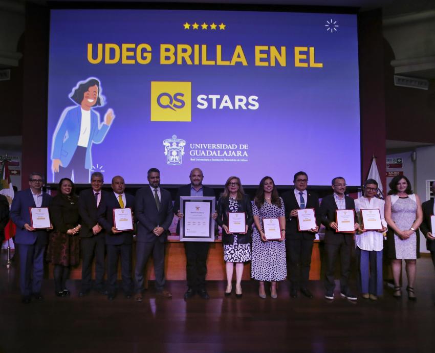 Recibe Universidad de Guadalajara reconocimientos QS Stars a la calidad