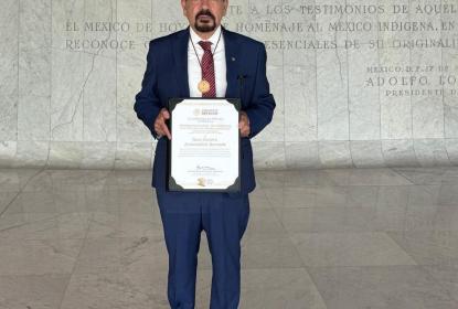 Recibe universitario Premio Nacional de Ciencias, “José Mario Molina Pasquel y Henríquez”