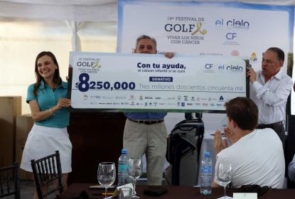 Recaudan poco más de 8 millones de pesos en el 19° festival de golf “Vivan los niños con cáncer”