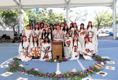 Danza prehispánica retumba con fuerza en la Preparatoria de Santa Anita 