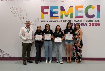 Logran alumnas de la Preparatoria 13 segundo lugar en la Feria Mexicana de Ciencias e Ingenierías, celebrada en Sonora