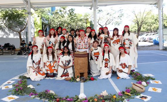 Danza prehispánica retumba con fuerza en la Preparatoria de Santa Anita 