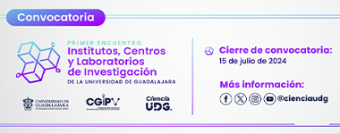 Cartel del Primer Encuentro de los Institutos, Centros y Laboratorios de Investigación de la Universidad de Guadalajara