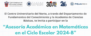 Cartel de la Asesoría Académica en Matemáticas en el Ciclo Escolar 2024-B