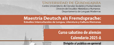 Cartel del Curso sabatino de alemán, calendario 2025-A