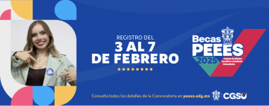 Cartel de Becas PEEES 2025. Programa de Estímulos Económicos a Estudiantes Sobresalientes