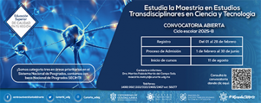 Cartel de la Maestría en Estudios Transdisciplinares en Ciencia y Tecnología