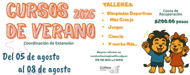 Cartel de los Cursos de verano 2025 del CUAltos