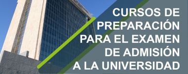 Cartel de los Cursos de preparación para el examen a la universidad, calendario 2026A