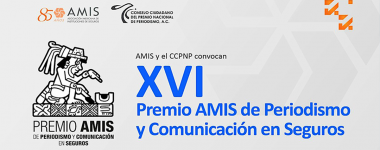 Cartel del XVI Premio AMIS de Periodismo y Comunicación en Seguros