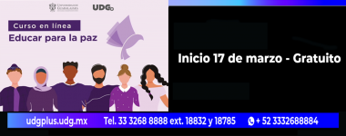 Cartel del Curso en línea: Educar para la paz