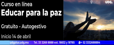 Cartel del Curso en linea Educar para la Paz