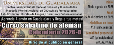 Cartel de los Cursos sabatinos de Alemán
