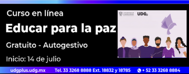 Cartel del Curso en línea: Educar para la paz
