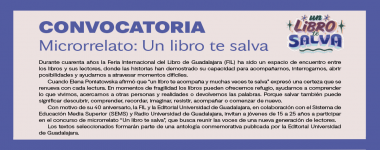 Cartel de la Convocatoria: "Microrrelato: Un libro te salva"