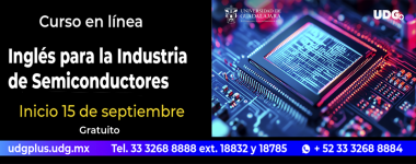 Cartel del Curso en línea: Inglés para la Industria de Semiconductores