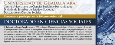 Cartel del 19a. promoción del Doctorado en Ciencias Sociales