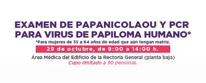 Examen de Papanicolaou y PCR para Virus de Papiloma Humano