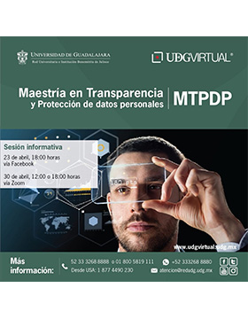 Sesión informativa de la maestría en Transparencia y Protección de Datos Personales de UDGVirtual